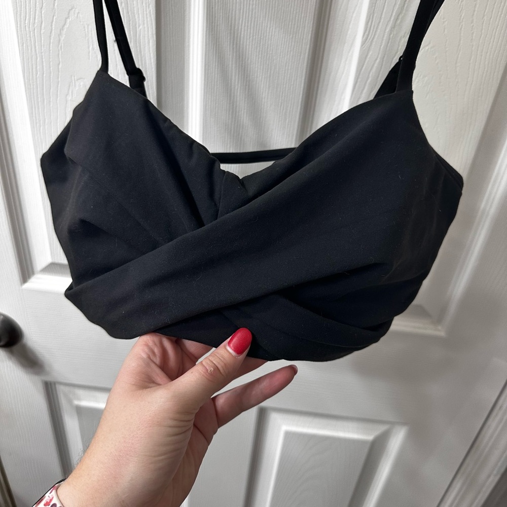 Onyx black ivy wrap sports bra- Buffbunny